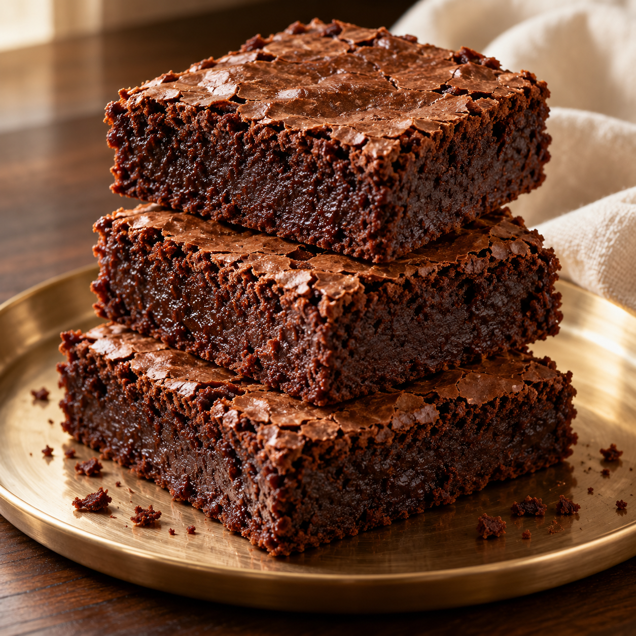 Illustrative rich chocolate brownies